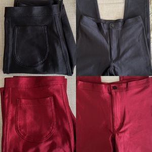 American Apparel Disco Pants Size M - 1 Black & 1 Red